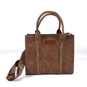 Wrangler Brown Leather-look Crossbody Tote
